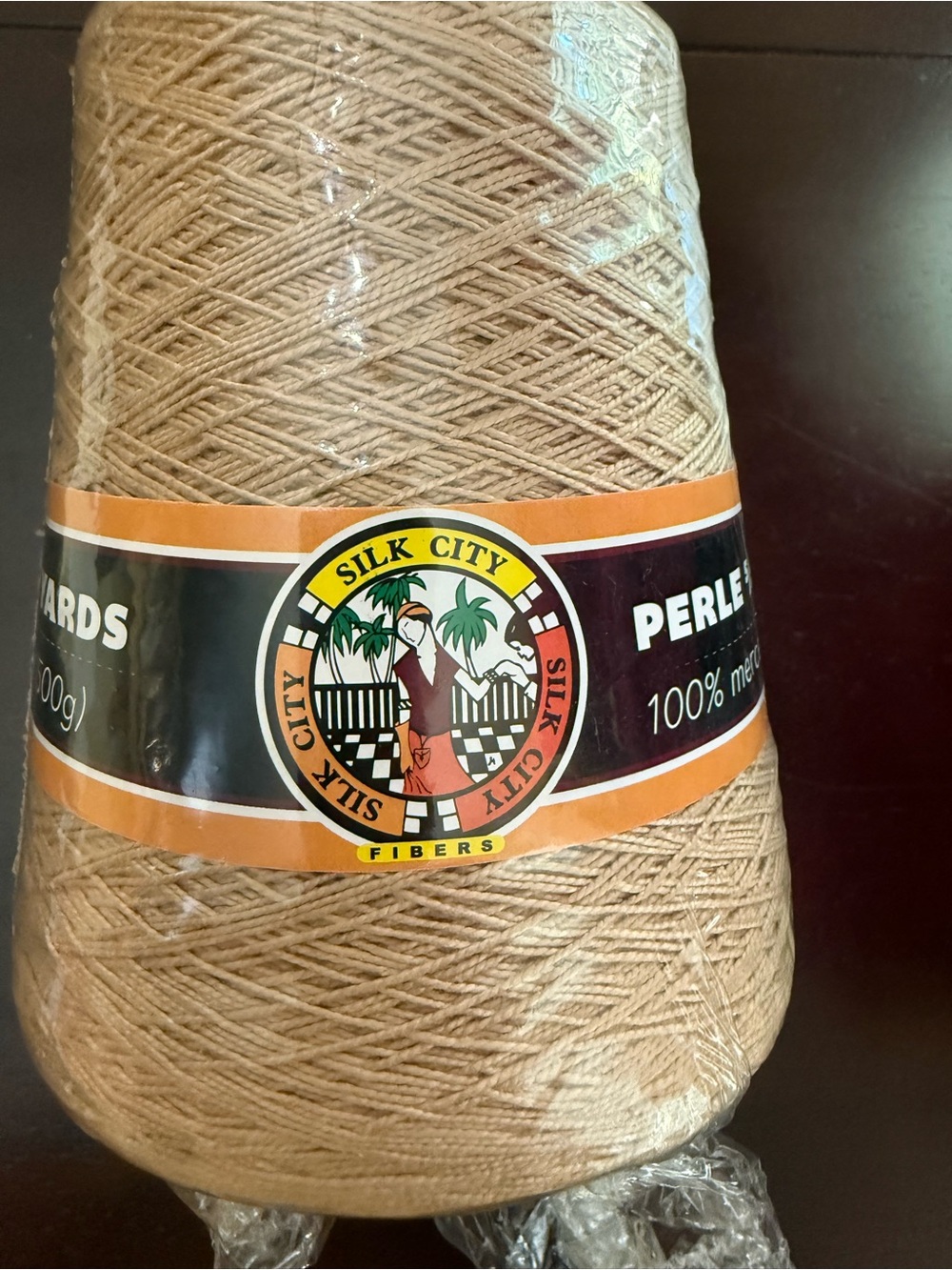Silk City Perle 5/2 Cotton Thread - Soft Tan Color - Harvest